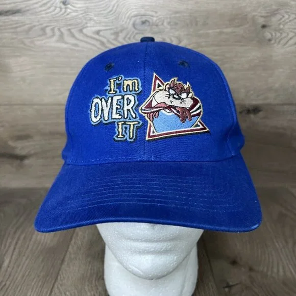 TAZ I'm Over It Blue Baseball Hat Cap Tasmanian Devil 1998 Looney Tunes - Picture 2 of 12